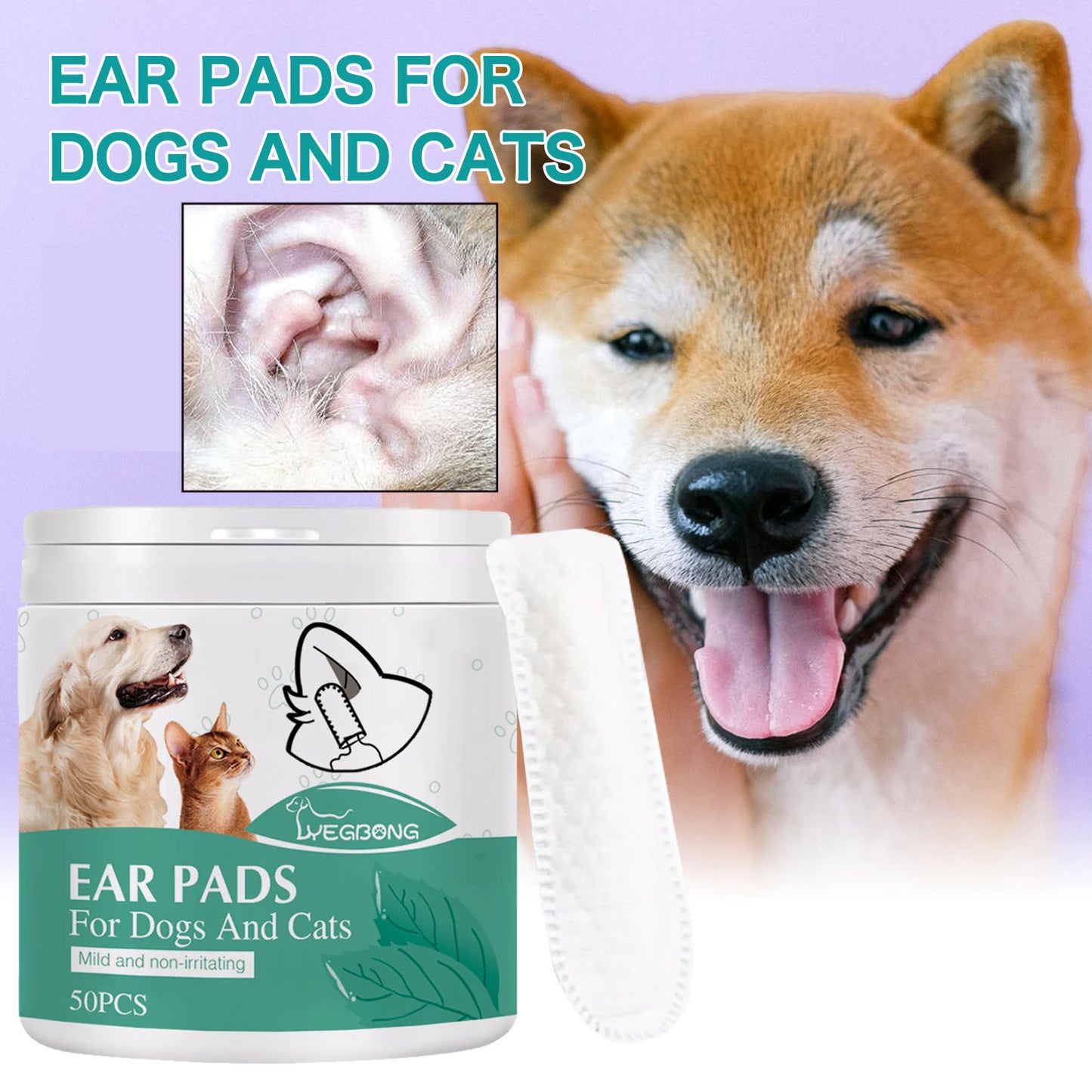 Pet Cleaning Finger Wipes for Cats & Dogs