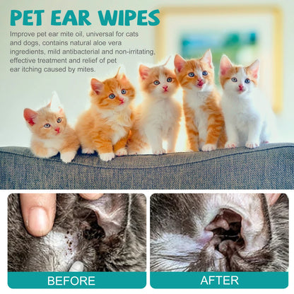 Pet Cleaning Finger Wipes for Cats & Dogs