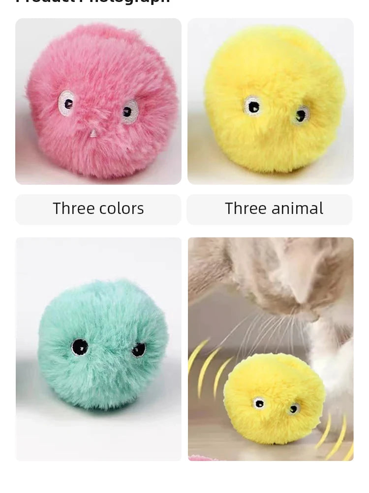 Smart Interactive Plush Catnip Ball Toy