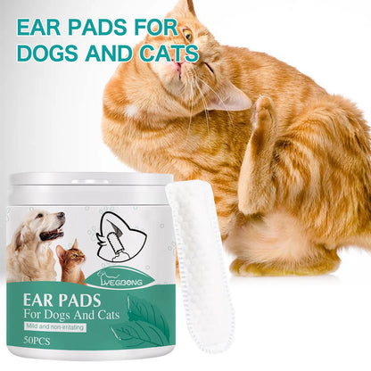 Pet Cleaning Finger Wipes for Cats & Dogs