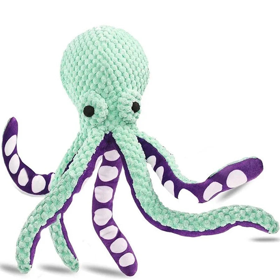 Plush Octopus Squeaky Dog Toy