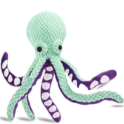 Plush Octopus Squeaky Dog Toy