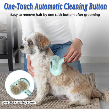 Pet Steam Grooming Brush with Spray Function