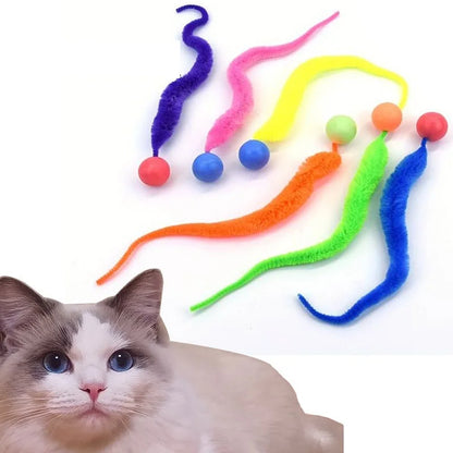 Cat Colorful Bouncing Worm Toy