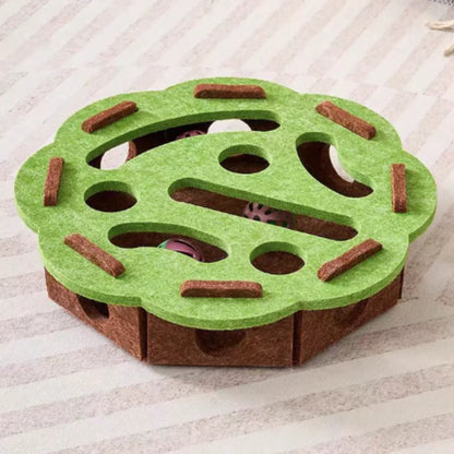 Interactive Cat Maze Puzzle Toy with Bell Balls