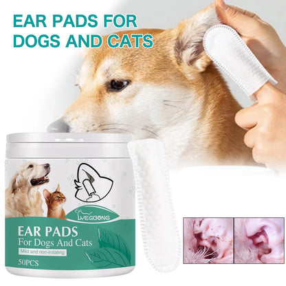 Pet Cleaning Finger Wipes for Cats & Dogs
