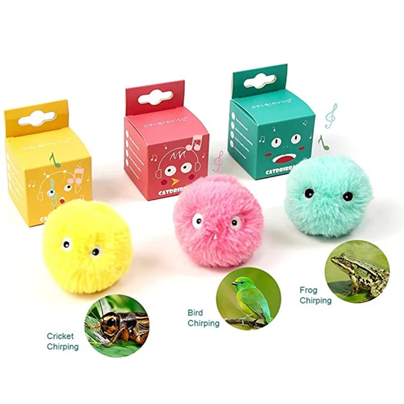 Smart Interactive Plush Catnip Ball Toy