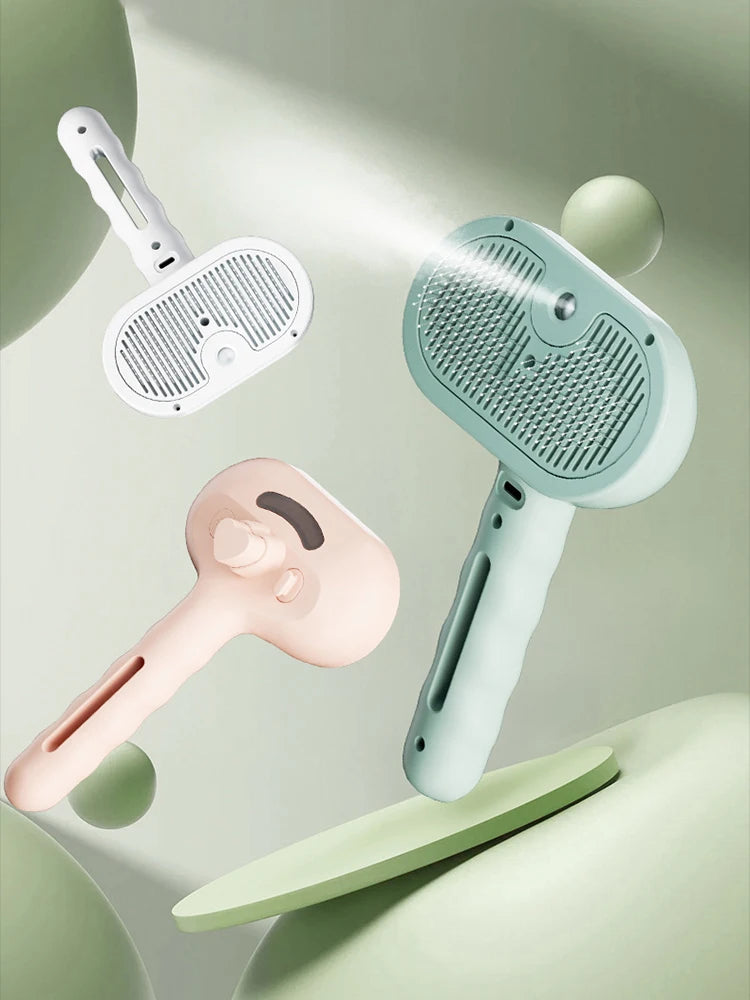 Pet Steam Grooming Brush with Spray Function