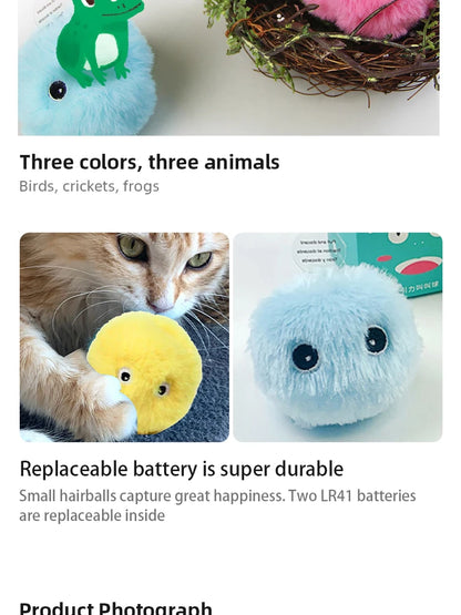 Smart Interactive Plush Catnip Ball Toy