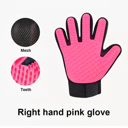 Pet Grooming & Deshedding Silicone Glove