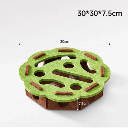Interactive Cat Maze Puzzle Toy with Bell Balls