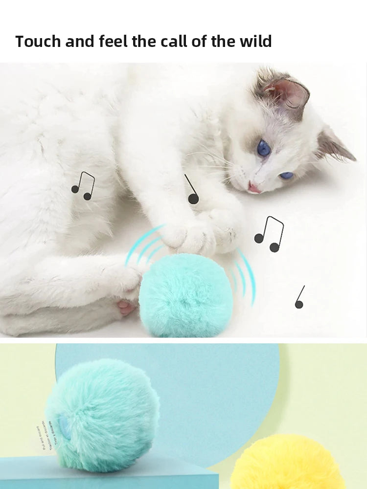 Smart Interactive Plush Catnip Ball Toy