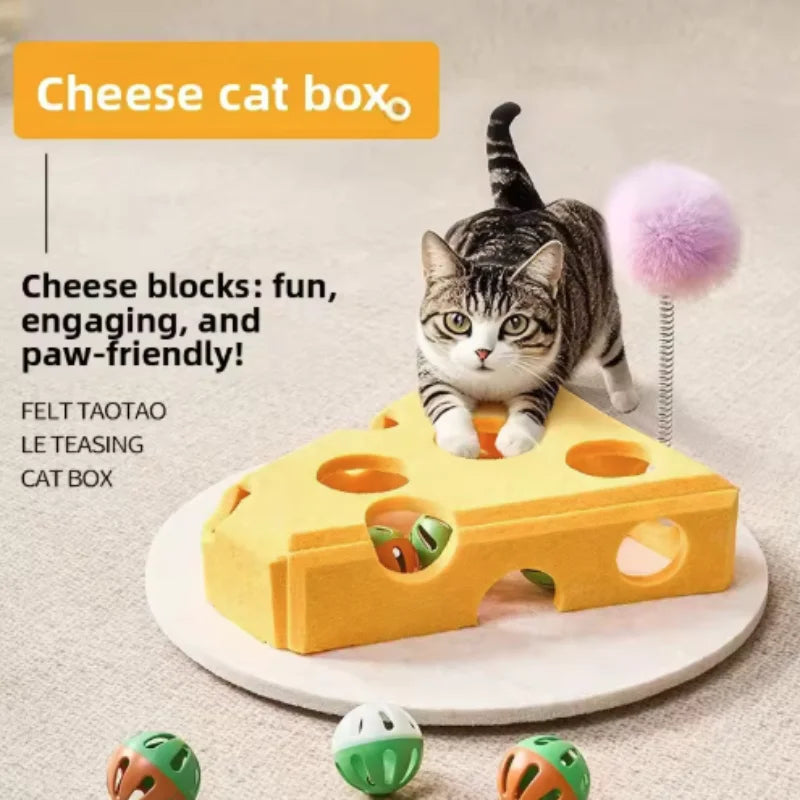 Interactive Cat Maze Puzzle Toy with Bell Balls