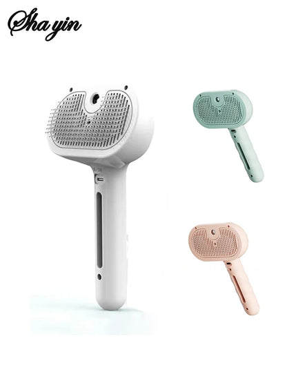 Pet Steam Grooming Brush with Spray Function