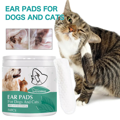 Pet Cleaning Finger Wipes for Cats & Dogs