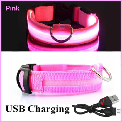 LED USB Rechargeable Glow Pet Collar
