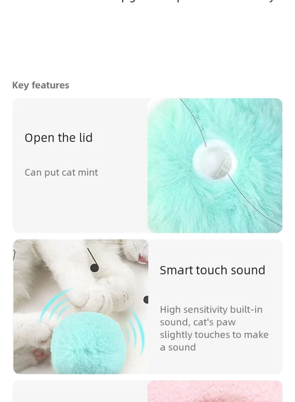 Smart Interactive Plush Catnip Ball Toy