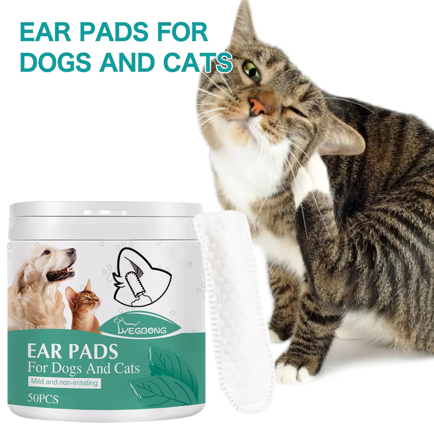Pet Cleaning Finger Wipes for Cats & Dogs