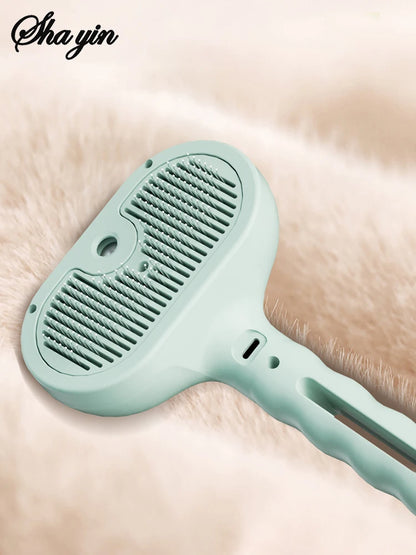 Pet Steam Grooming Brush with Spray Function