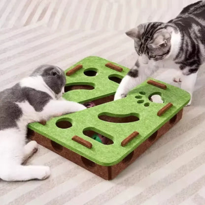 Interactive Cat Maze Puzzle Toy with Bell Balls