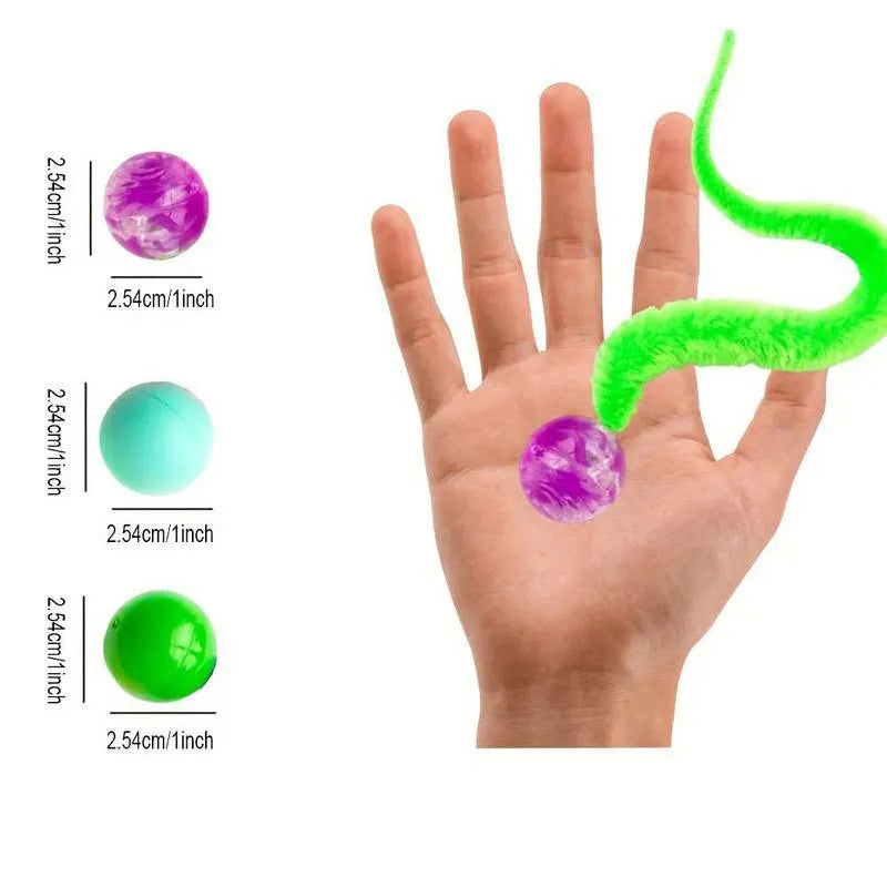 Cat Colorful Bouncing Worm Toy