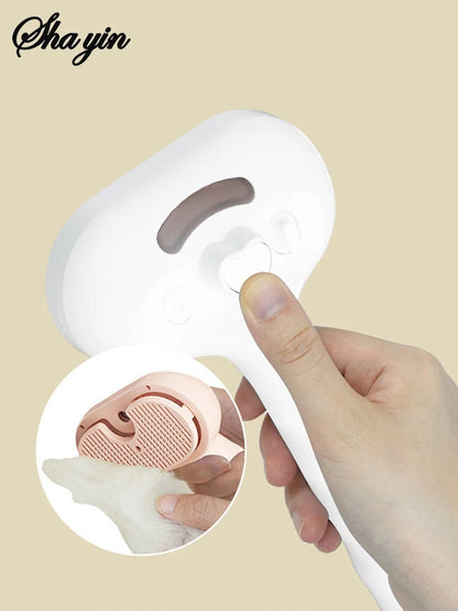 Pet Steam Grooming Brush with Spray Function
