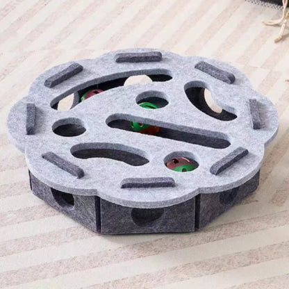 Interactive Cat Maze Puzzle Toy with Bell Balls