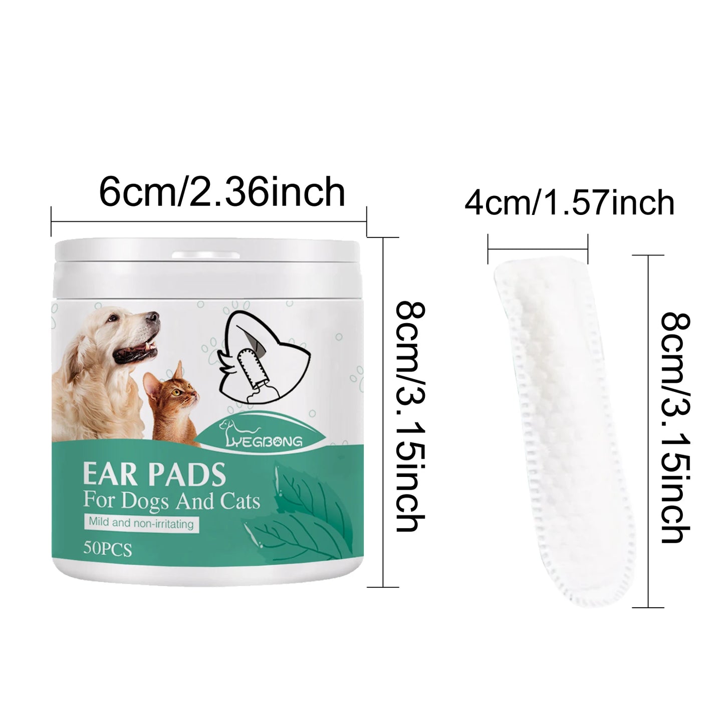 Pet Cleaning Finger Wipes for Cats & Dogs