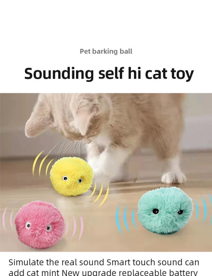 Smart Interactive Plush Catnip Ball Toy