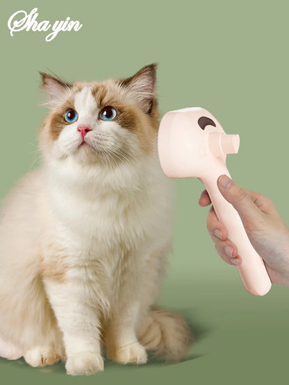 Pet Steam Grooming Brush with Spray Function