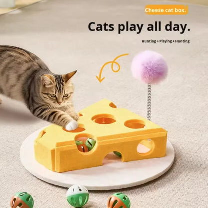 Interactive Cat Maze Puzzle Toy with Bell Balls