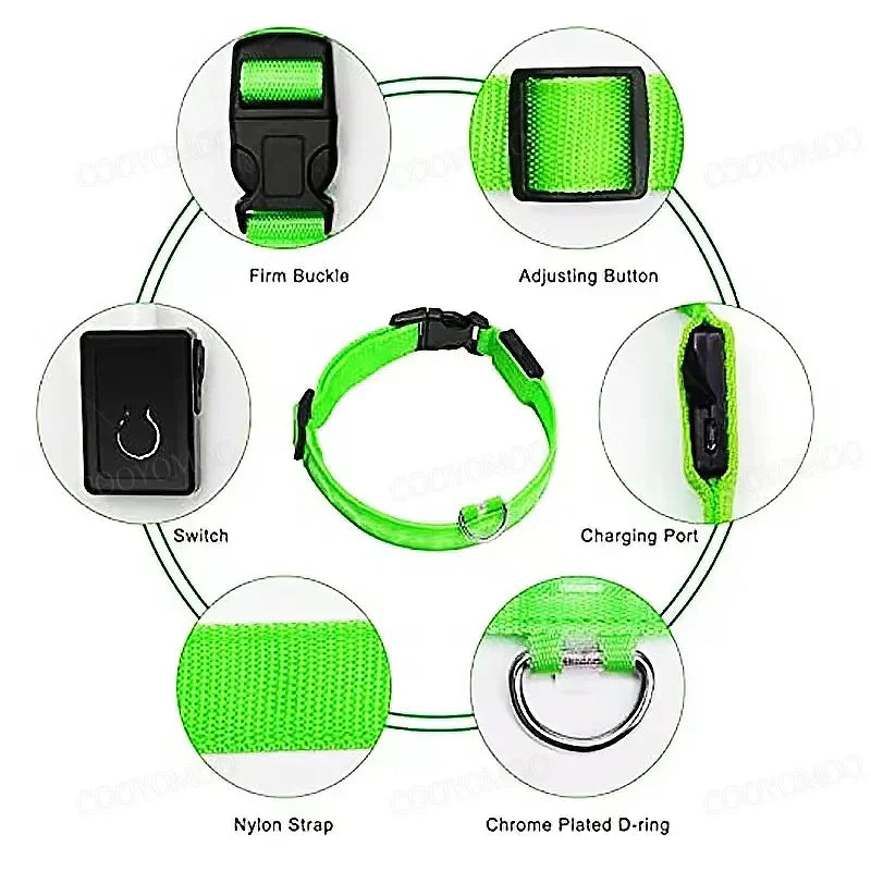 LED USB Rechargeable Glow Pet Collar