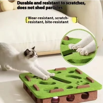 Interactive Cat Maze Puzzle Toy with Bell Balls