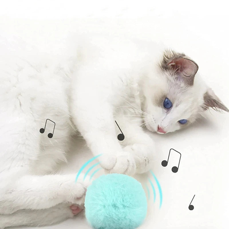 Smart Interactive Plush Catnip Ball Toy